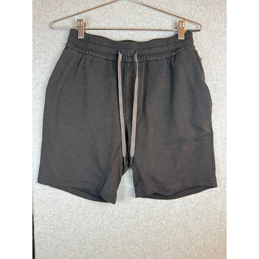 Prana Mens Small Black Heather Drawstring Athletic Gym Yoga Lounge Shorts